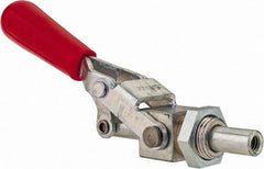 De-Sta-Co - 300 Lb Load Capacity, Mounting Plate Base, Carbon Steel, Standard Straight Line Action Clamp - 0.44" Plunger Diam, Straight Handle - Exact Tooling