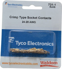 Tyco/Amp - 25 Piece, Socket Contact Connector Kit - 24 to 20 AWG Compatible Wire Size - Exact Tooling