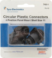 Tyco/Amp - Panel Mount Plug and Receptacle Kit - 11 to 4 AWG Compatible Wire Size - Exact Tooling