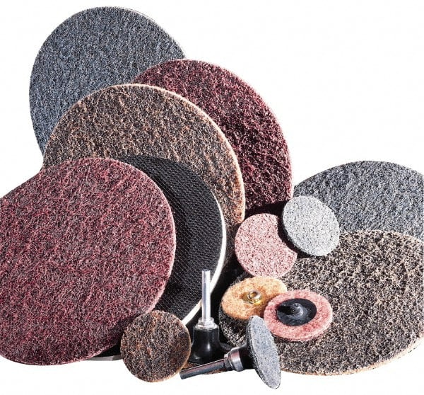 3M - 48" Diam, Aluminum Oxide Hook & Loop Disc - Medium Grade, Nonwoven, Series SC-DH - Exact Tooling