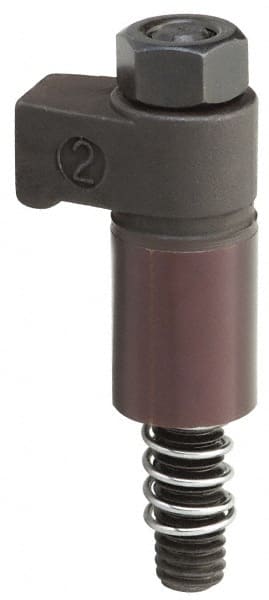 Gibraltar - 5/16-18 Thread, 0.624" Body Diam, 1-3/8" Body Length, Stud & Nut Hook Clamp Assembly - 1/2" Height of Clamp Face, 7/16" Width of Clamp Face, Black Oxide Coating, Carbon Alloy Steel - Exact Tooling