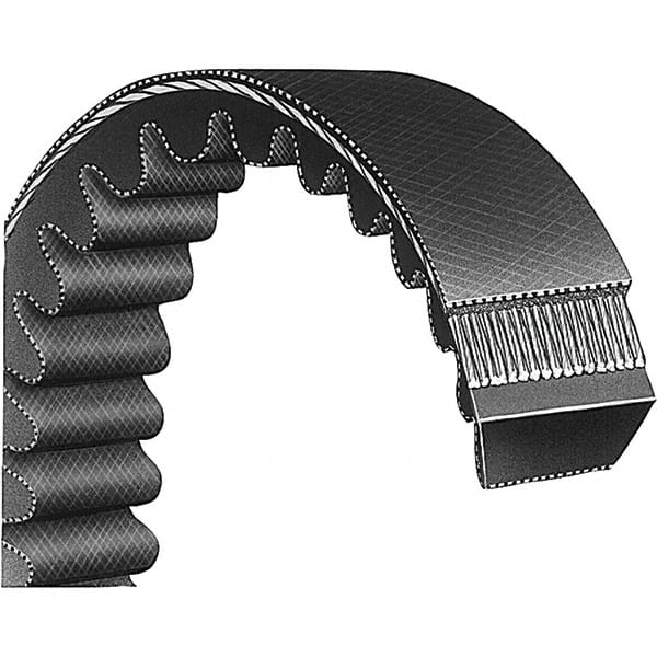 Bando - Section V, 2-3/4" Wide, 126" Outside Length, V-Belt - Neoprene Rubber, Black, Variable Speed, No. 4430V1250 - Exact Tooling