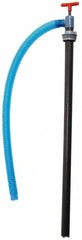 Made in USA - 1-1/4" Outlet, PVC Hand Operated Transfer Pump - 28 oz per Stroke, For Acid - Exact Tooling