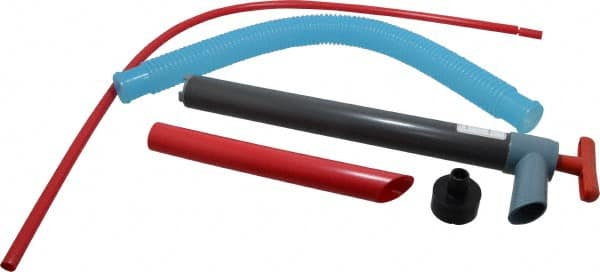 Made in USA - 1-1/4" Outlet, PVC Hand Operated Transfer Pump - 10 oz per Stroke, For Automotive - Exact Tooling