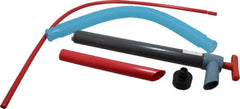 Made in USA - 1-1/4" Outlet, PVC Hand Operated Transfer Pump - 10 oz per Stroke, For Automotive - Exact Tooling