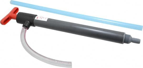 Made in USA - 9/16" Outlet, PVC Hand Operated Transfer Pump - 5 oz per Stroke, For Sanitary - Exact Tooling