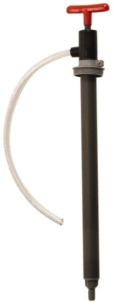 Made in USA - 9/16" Outlet, PVC Hand Operated Transfer Pump - 8 oz per Stroke, For Sanitary - Exact Tooling