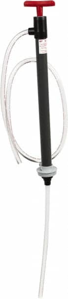 Made in USA - 9/16" Outlet, PVC Hand Operated Transfer Pump - 8 oz per Stroke, For Sanitary - Exact Tooling
