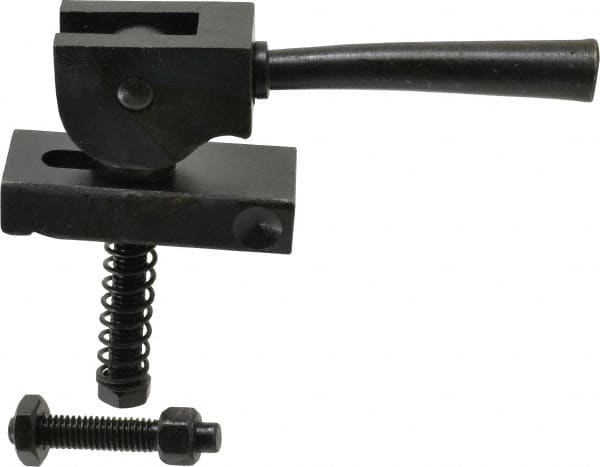 Value Collection - 3/8-16 Tap Size, Steel Strap Clamp Assembly - Center Cam, 5/8" Strap Thickness, 3/4" Travel, 3" Strap Len, 1-1/4" Strap Width - Exact Tooling