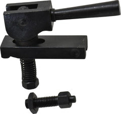 Value Collection - 1/2-13 Tap Size, Steel Strap Clamp Assembly - Center Cam, 5/8" Strap Thickness, 1" Travel, 4" Strap Len, 1-1/4" Strap Width - Exact Tooling