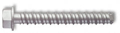 Red Head - 3/8" Diam, 2-1/2" Length Under Head, Hex Drive, Concrete Screw & Masonry Fastener - Steel, Zinc-Plated Finish - Exact Tooling