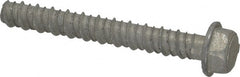 Red Head - 1/2" Diam, 4" Length Under Head, Hex Drive, Concrete Screw & Masonry Fastener - Steel, Zinc-Plated Finish - Exact Tooling