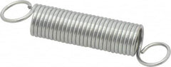 Made in USA - 15/32" OD, 10.43 Lb Max Load, 3-5/8" Max Ext Len, 0.054" Wire Diam Extension Spring - 6.43 Lb/In Rating - Exact Tooling