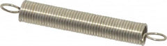 Made in USA - 1/4" OD, 3.01 Lb Max Load, 3-3/16" Max Ext Len, 0.028" Wire Diam Extension Spring - 1.76 Lb/In Rating - Exact Tooling