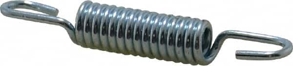 Made in USA - 1/4" OD, 13.74 Lb Max Load, 1-27/32" Max Ext Len, 0.047" Wire Diam Extension Spring - 56.06 Lb/In Rating - Exact Tooling
