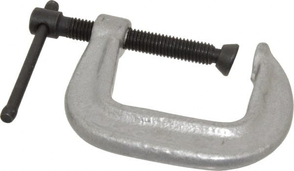 Gibraltar - Light-Duty 1-1/2" Max Opening, 1-1/2" Throat Depth, Cast Iron Standard C-Clamp - 400 Lb Capacity, 0" Min Opening, Standard Throat Depth, Malleable Cast Iron Screw - Exact Tooling