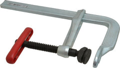 Bessey - 5-1/2" Deep Throat, 8" Max Capacity, Standard Sliding Arm Clamp - 2,800 Lb Clamping Pressure, 0.775" Spindle Diam - Exact Tooling