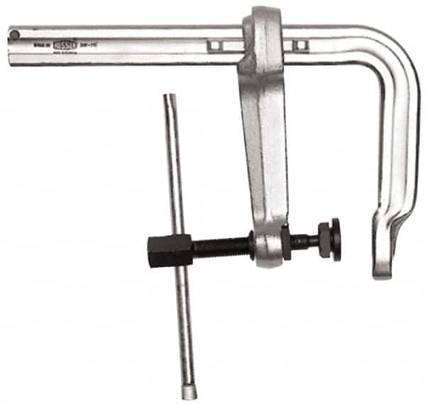 Bessey - 8" Deep Throat, 12" Max Capacity, Standard Sliding Arm Clamp - 7,770 Lb Clamping Pressure, 0.925" Spindle Diam - Exact Tooling