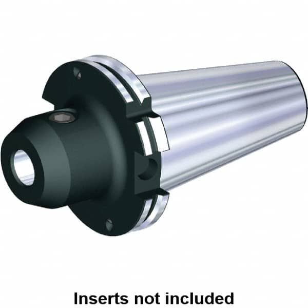 Kennametal - DV40 Taper Shank 20mm Hole End Mill Holder/Adapter - 50mm Nose Diam, 63mm Projection, M16 Drawbar, Through-Spindle & DIN Flange Coolant - Exact Tooling