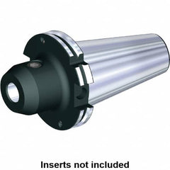 Kennametal - DV40 Taper Shank 6mm Hole End Mill Holder/Adapter - 63/64" Nose Diam, 50mm Projection, M16 Drawbar, Through-Spindle & DIN Flange Coolant - Exact Tooling