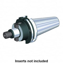 Kennametal - DV40 Taper Shank 27mm Pilot Diam Shell Mill Holder - 35mm Flange to Nose End Projection, 50mm Nose Diam, Through-Spindle & DIN Flange Coolant - Exact Tooling