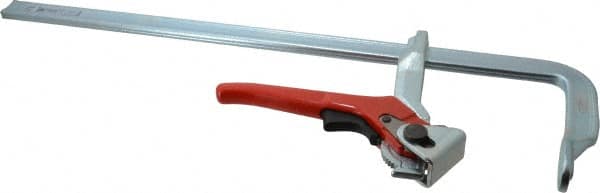 Bessey - 4-3/4" Deep Throat, 20" Max Capacity, Standard Sliding Arm Clamp - 1,200 Lb Clamping Pressure - Exact Tooling
