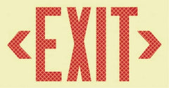 NMC - Exit, Plastic Exit Sign - 13" Wide x 7-1/2" High, Reflective - Exact Tooling