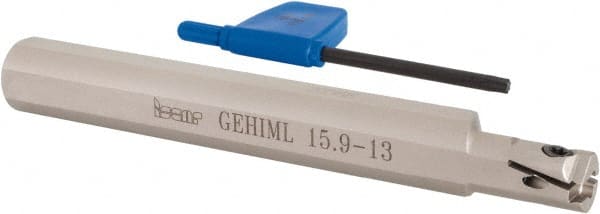 Iscar - GEHIM, Internal, Left Hand, 0.098" Max Depth of Cut, 0.031 to 0.075" Groove Width, Indexable Grooving Tool Holder - GEPI.. Insert Compatibility, 5/8" Shank Width, 5" OAL, Through Coolant - Exact Tooling