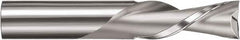SGS - 8mm Cutting Diam x 25mm Length of Cut, 2 Flute, Downcut Spiral Router Bit - Uncoated, Right Hand Cut, Solid Carbide, 63mm OAL x 8mm Shank Diam, Square End - Exact Tooling