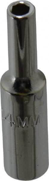 Proto - 1/4" Drive, Deep Hand Socket - 6 Points, 1-15/16" OAL, Chrome Finish - Exact Tooling