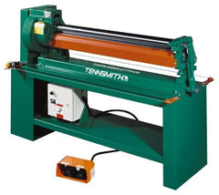 Tennsmith - 20 Gauge Max Stainless Steel Capacity, 49 Inch Max Forming Width, Floor Machine, Electric Slip Roll - 3/4 hp, 77 Inch Overall Width, x 50 Inch Overall Height, 3 Inch Slip Roll Diameter, 3/8, 1/2, 5/8 Inch Wire Groove Width, 230/460 Voltage - Exact Tooling