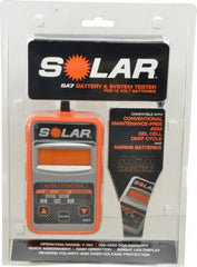 Solar - 12 Volt Digital Battery & System Tester - 100 to 1,100 CCA Range, 1-1/2' Cable - Exact Tooling
