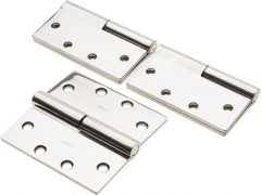 Stanley - 4-1/2" Long x 4-1/2" Wide 304 Stainless Steel Full Mortise Commercial Hinge - Exact Tooling
