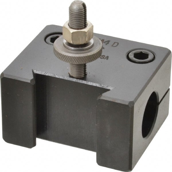 Aloris - Series BXA, #4D Boring Bar Tool Post Holder - 10 to 15" Lathe Swing, 2" OAH, 1" Centerline Height - Exact Tooling