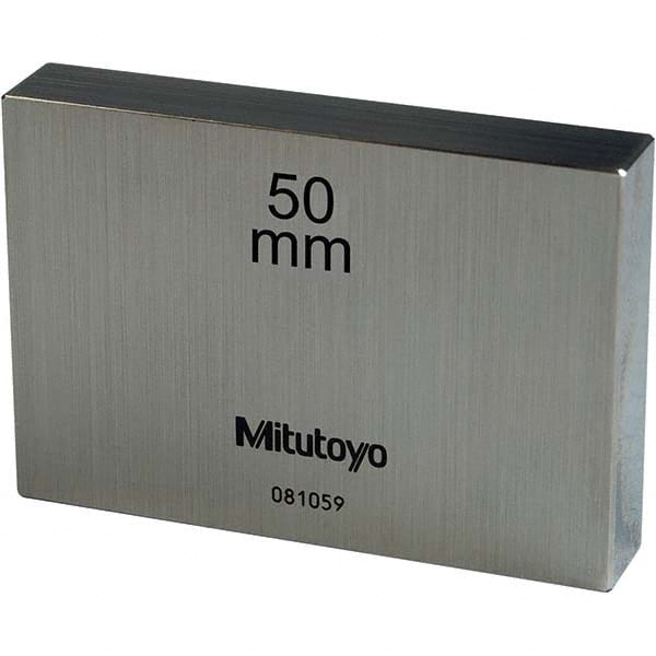 Mitutoyo - 50mm Steel Rectangular Gage Block - Exact Tooling
