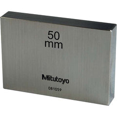 Mitutoyo - 50mm Steel Rectangular Gage Block - Exact Tooling