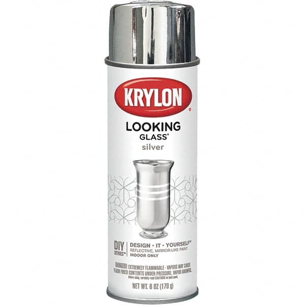 Krylon - Silver, Gloss, Looking Glass Paint Spray Paint - 6 oz Container - Exact Tooling