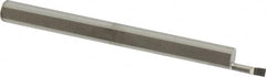 Accupro - 0.05" Min Bore Diam, 0.15" Max Bore Depth, 1/8 Shank Diam, Corner Radius Boring Bar - 0.003 to 0.005" Corner Radius, Right Hand Cut, Solid Carbide, Bright Finish - Exact Tooling