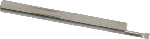 Accupro - 0.06" Min Bore Diam, 0.2" Max Bore Depth, 1/8 Shank Diam, Corner Radius Boring Bar - 0.003 to 0.005" Corner Radius, Right Hand Cut, Solid Carbide, Bright Finish - Exact Tooling