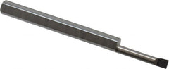 Accupro - 0.08" Min Bore Diam, 0.4" Max Bore Depth, 1/8 Shank Diam, Corner Radius Boring Bar - 0.003 to 0.005" Corner Radius, Right Hand Cut, Solid Carbide, Bright Finish - Exact Tooling