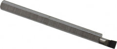 Accupro - 0.1" Min Bore Diam, 0.15" Max Bore Depth, 1/8 Shank Diam, Corner Radius Boring Bar - 0.003 to 0.005" Corner Radius, Right Hand Cut, Solid Carbide, Bright Finish - Exact Tooling