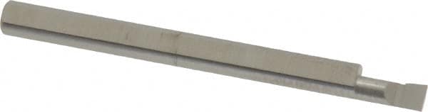 Accupro - 0.1" Min Bore Diam, 0.2" Max Bore Depth, 1/8 Shank Diam, Corner Radius Boring Bar - 0.003 to 0.005" Corner Radius, Right Hand Cut, Solid Carbide, Bright Finish - Exact Tooling