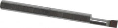 Accupro - 0.1" Min Bore Diam, 0.3" Max Bore Depth, 1/8 Shank Diam, Corner Radius Boring Bar - 0.003 to 0.005" Corner Radius, Right Hand Cut, Solid Carbide, Bright Finish - Exact Tooling