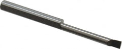 Accupro - 0.1" Min Bore Diam, 0.7" Max Bore Depth, 1/8 Shank Diam, Corner Radius Boring Bar - 0.003 to 0.005" Corner Radius, Right Hand Cut, Solid Carbide, Bright Finish - Exact Tooling