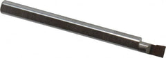 Accupro - 0.11" Min Bore Diam, 0.2" Max Bore Depth, 1/8 Shank Diam, Corner Radius Boring Bar - 0.003 to 0.005" Corner Radius, Right Hand Cut, Solid Carbide, Bright Finish - Exact Tooling