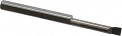 Accupro - 0.11" Min Bore Diam, 0.6" Max Bore Depth, 1/8 Shank Diam, Corner Radius Boring Bar - 0.003 to 0.005" Corner Radius, Right Hand Cut, Solid Carbide, Bright Finish - Exact Tooling