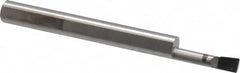 Accupro - 0.12" Min Bore Diam, 1/2" Max Bore Depth, 3/16 Shank Diam, Corner Radius Boring Bar - 0.005 to 0.008" Corner Radius, Right Hand Cut, Solid Carbide, Bright Finish - Exact Tooling