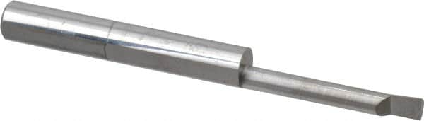 Accupro - 0.12" Min Bore Diam, 0.8" Max Bore Depth, 3/16 Shank Diam, Corner Radius Boring Bar - 0.005 to 0.008" Corner Radius, Right Hand Cut, Solid Carbide, Bright Finish - Exact Tooling