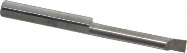 Accupro - 0.16" Min Bore Diam, 1" Max Bore Depth, 3/16 Shank Diam, Corner Radius Boring Bar - 0.005 to 0.008" Corner Radius, Right Hand Cut, Solid Carbide, Bright Finish - Exact Tooling