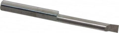 Accupro - 0.16" Min Bore Diam, 1" Max Bore Depth, 3/16 Shank Diam, Corner Radius Boring Bar - 0.005 to 0.008" Corner Radius, Right Hand Cut, Solid Carbide, Bright Finish - Exact Tooling